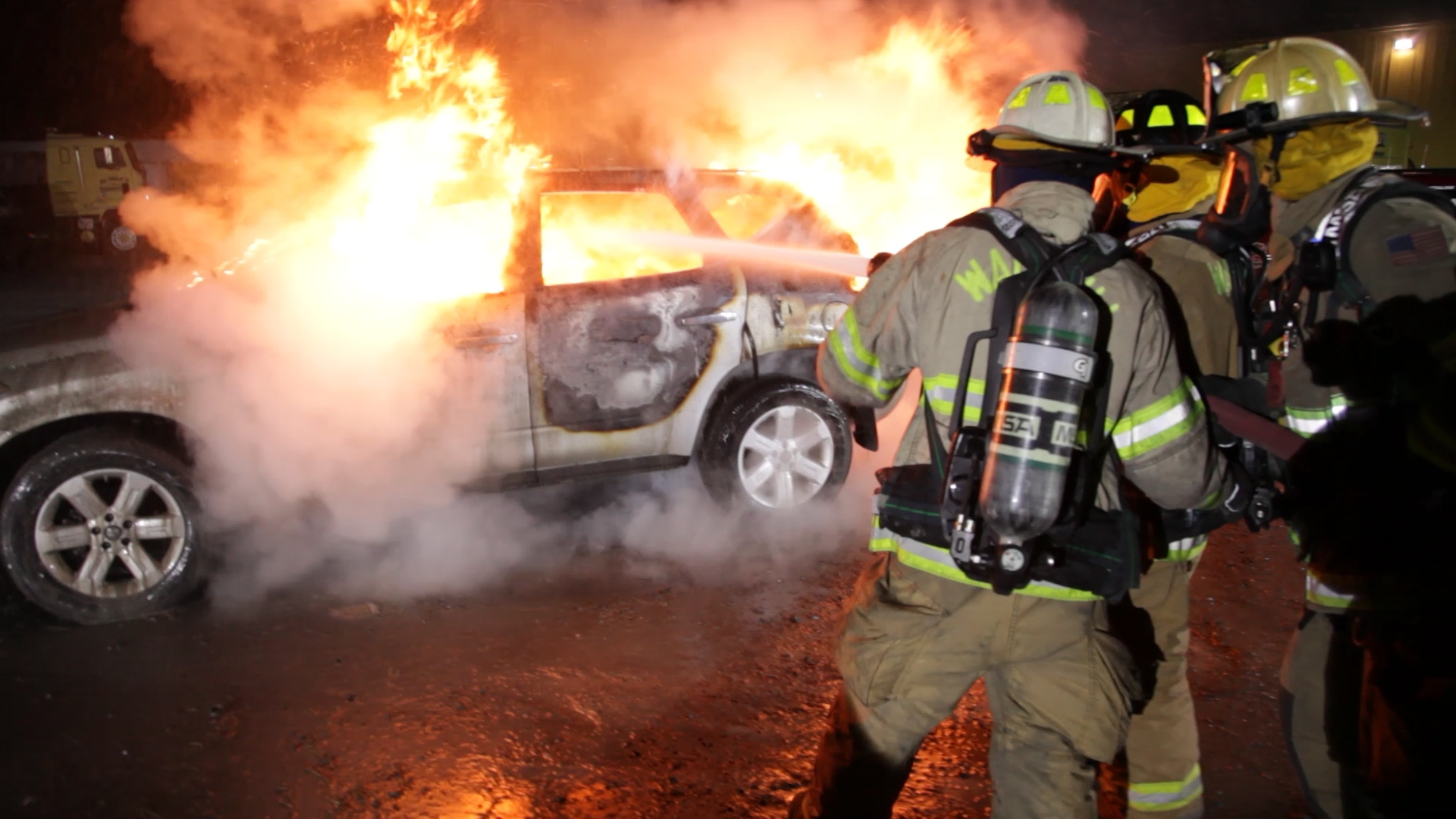 RIDE WITH US - Rick faces a car fire up front and personal, and helps put the fire out with the help of the Wallkill FIre Department